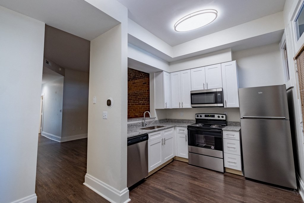 Spacious Kitchen at Lockerbie Court on Mass Ave, Indianapolis