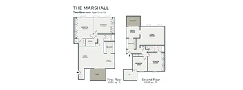 Marshall Floor Plan at Governor Square Apartments, Carmel, IN