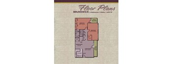 Two Bed Two Bath Floor Plan at Gramercy, Carmel, IN