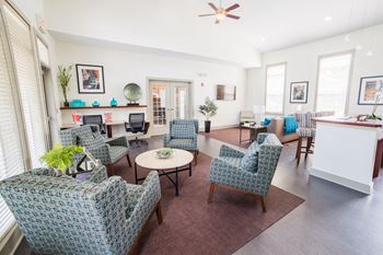 Living Area With Workspace at Monon Living, Indianapolis, Indiana