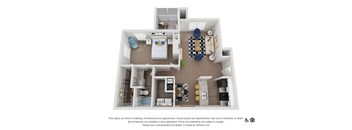 ONE BEDROOM DELUXE Floor Plan at The Summit at Avent Ferry, Raleigh, NC