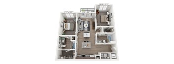 a floor plan of a 1 bedroom apartment at the residences at silver hill in suitland, at Plat 4 at Research Triangle in Durham, NC