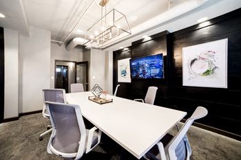 Conference Room With Television at Providence at Old Meridian, Carmel, IN, 46032