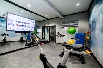 Fitness Center With Yoga/Stretch Area at Providence at Old Meridian, Indiana, 46032