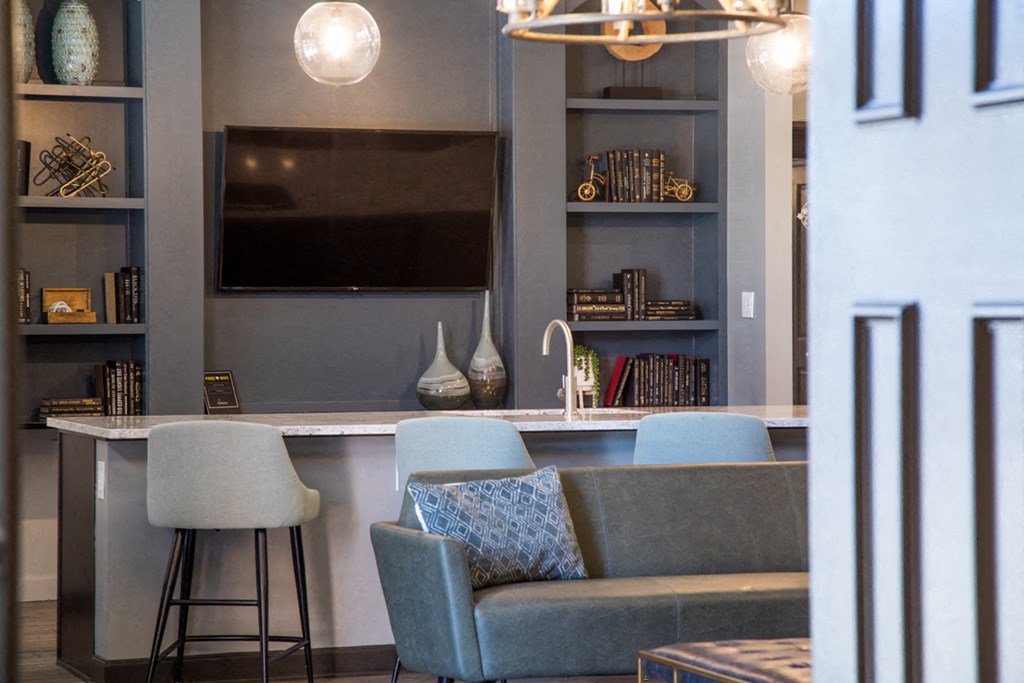 Library Come Living Area View at Providence at Old Meridian, Indiana