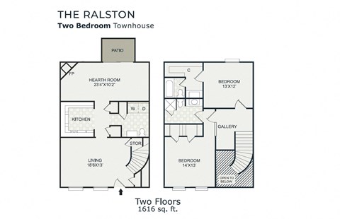 Ralston Floor Plan at Governor Square Apartments, Carmel, 46032