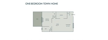 One bedroom townhome at Somerset Apartments, Marion, IN, 46952