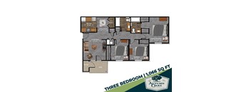 Three Bedroom Floor Plan at Autumn Oaks, New Castle, Indiana