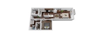 bedroom floor plan an in 3d