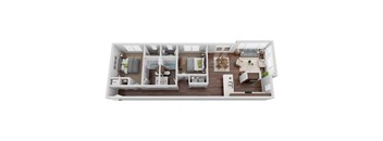 bedroom floor plan an in 3d