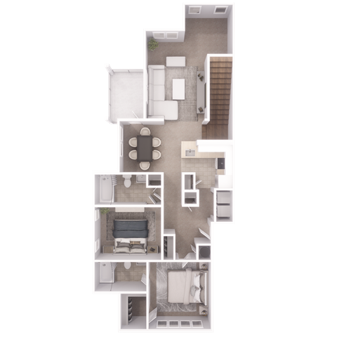 B3 Floor Plan at Village at Almand Creek, Conyers, 30094