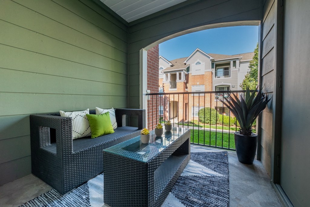 Private Balcony at The Village on Spring Mill, Indiana, 46032