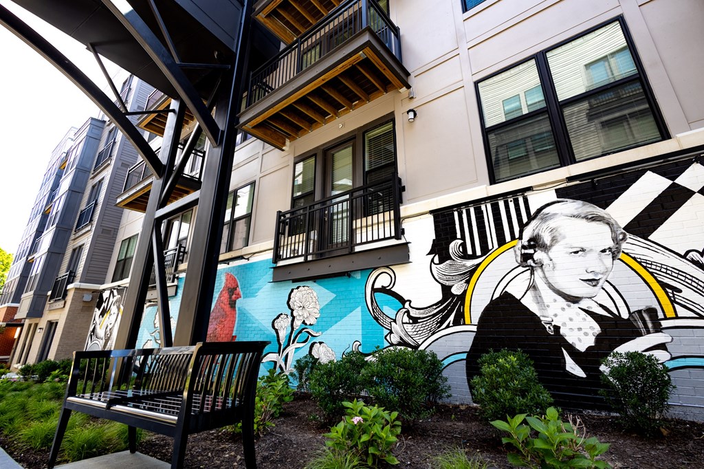 a mural on the side of a building