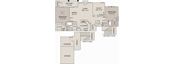 a floor plan of a house at Center Point Apartments, Indianapolis, 46214