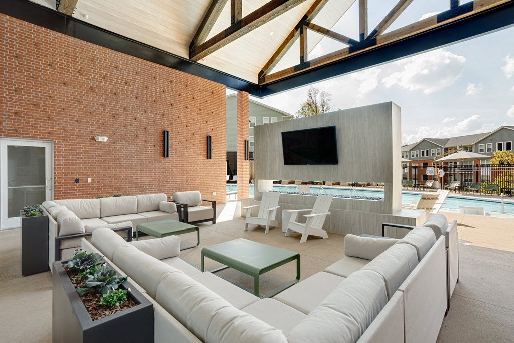 Outdoor Lounge Area at Whetstone Flats, Tennessee, 37211