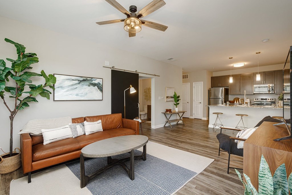 Living Room With Kitchen View at Whetstone Flats, Tennessee