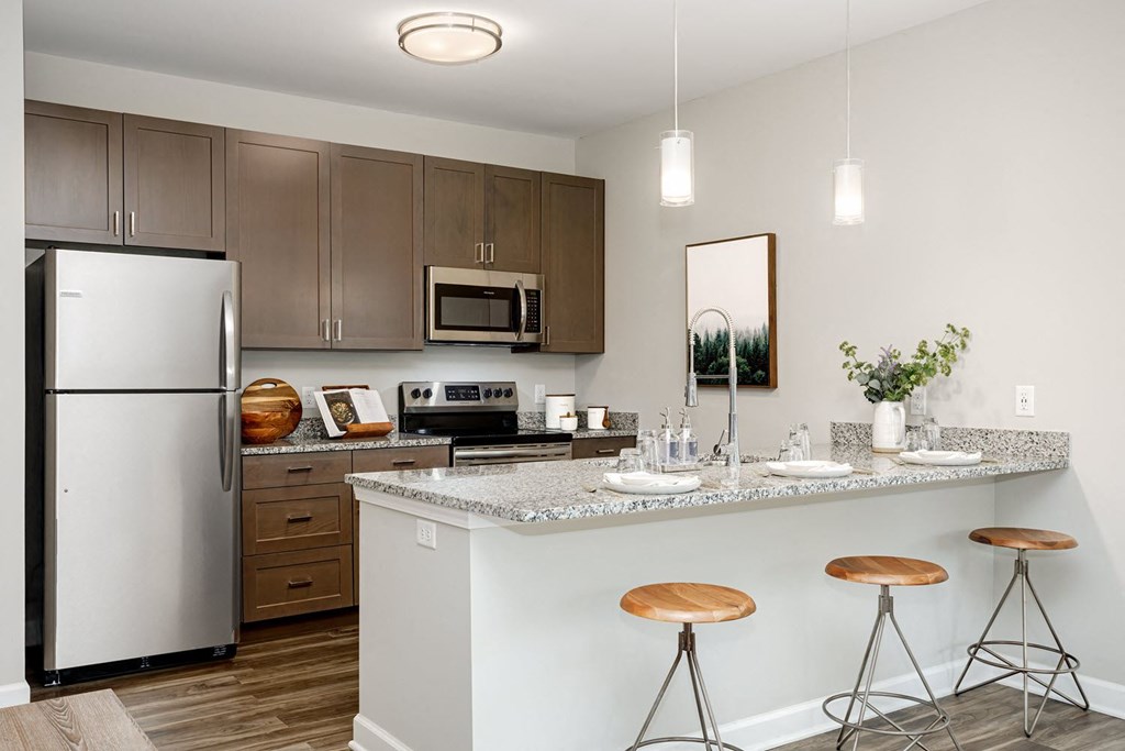 Gourmet Kitchen With Island at Whetstone Flats, Nashville, Tennessee