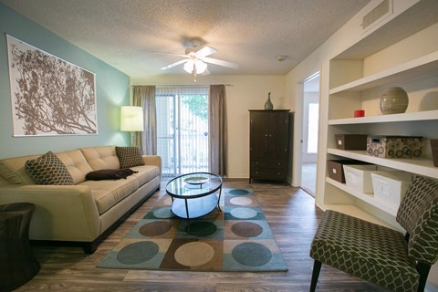 Modern Living Room at Residence at White River, Indianapolis