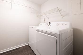 Washer And Dryer In Unit at The Residence at White River Apartments, Indiana