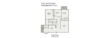 Witcomb Floor Plan at Governor Square Apartments, Indiana, 46032