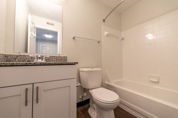 Modern Bathroom Fittings at Woodbridge Apartments, Kentucky refined bathrooms