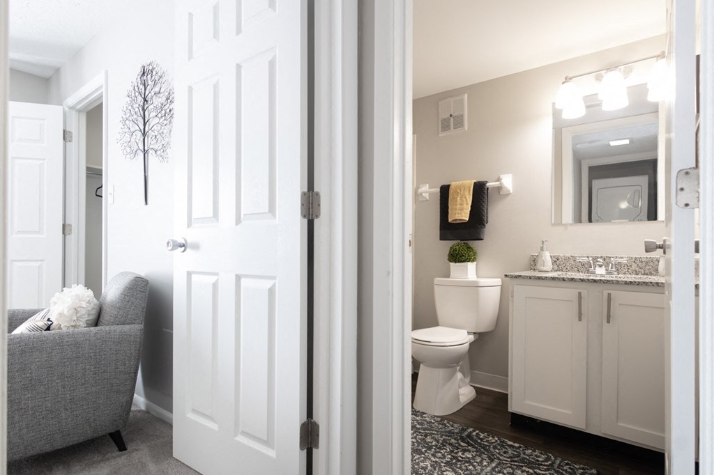 a bathroom with a toilet and a sink and a mirror