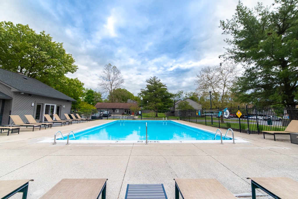 Pristine swimming pool at Woodbridge Apartments, Kentucky, 40242