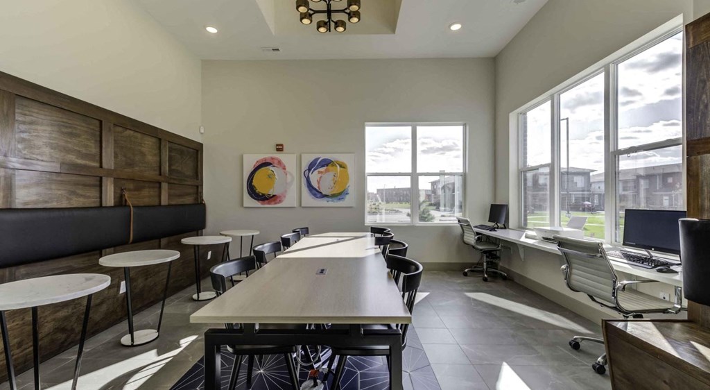 Conference room at Echo Park at Perry Crossing Apartments, Indiana, 46168