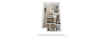 Anderson Floor Plan at 310 at Nulu Apartments-Student, Louisville, KY 40202