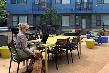 Courtyard Patio With Ample Sitting at CityWay, Indianapolis