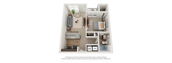 Colton Floor Plan at 310 at Nulu Apartments-Student, Louisville Kentucky