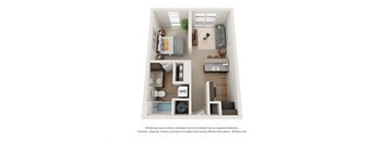 Gilliam Floor Plan at 310 at Nulu Apartments-Student, Louisville, KY