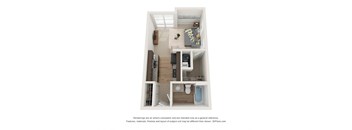 Hamilton Floor Plan at 310 at Nulu Apartments-Student, Louisville, 40202