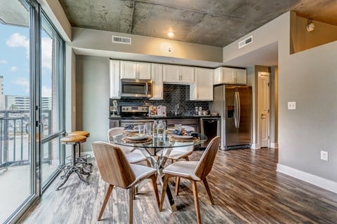 Fully Equipped Eat-In Kitchen at Aertson Midtown, Nashville, TN, 37203