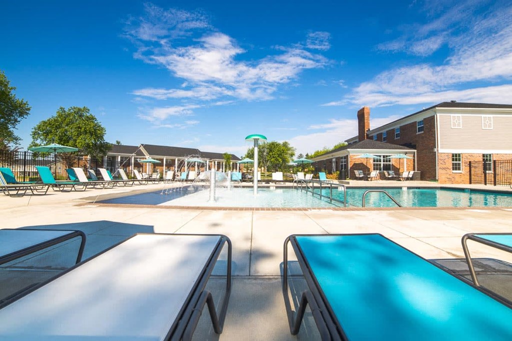 the pool at the apartments for rent