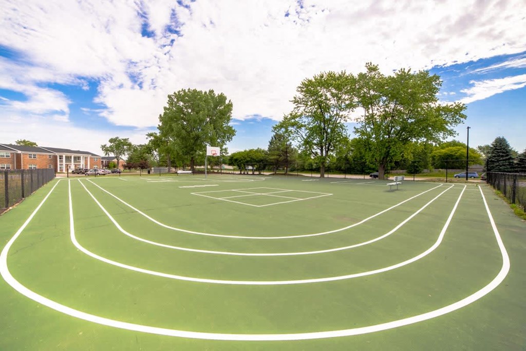 the tennis court is available for residents to use