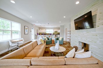 Resident Lounge with Media at Gramercy, Carmel, Indiana - Photo Gallery 22