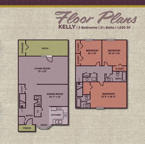 3 Bed 2.5 Bath Floor Plan at Gramercy, Carmel
