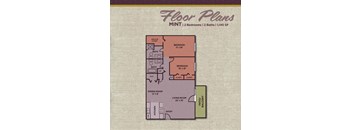 2 Bed 2 Bath Floor Plan at Gramercy, Carmel, Indiana