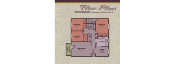 3 Bed 2 Bath Floor Plan at Gramercy, Carmel, IN, 46032