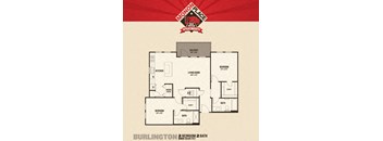 Monon Place II  -  2 Bedrooms Floor Plan at Monon Living, Indianapolis, IN, 46220