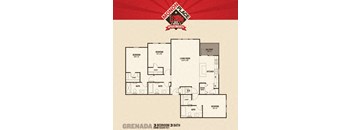 3 Bedroom Floor Plan at Monon Living, Indiana, 46220