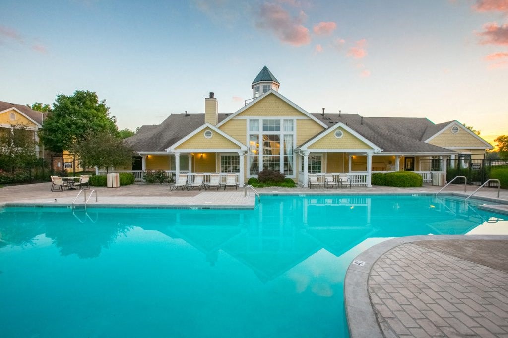 Swimming Pool With Relaxing Sundecks at Center Point Apartments, Indianapolis, Indiana