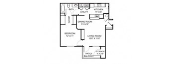 A1 Floor Plan at Steeplechase at Shiloh Crossing, Indiana, 46123
