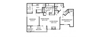 B1 Floor Plan at Steeplechase at Shiloh Crossing, Avon, IN, 46123