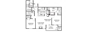 B3 Floor Plan at Steeplechase at Shiloh Crossing, Avon, 46123