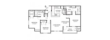 C1 Floor Plan at Steeplechase at Shiloh Crossing, Avon, Indiana