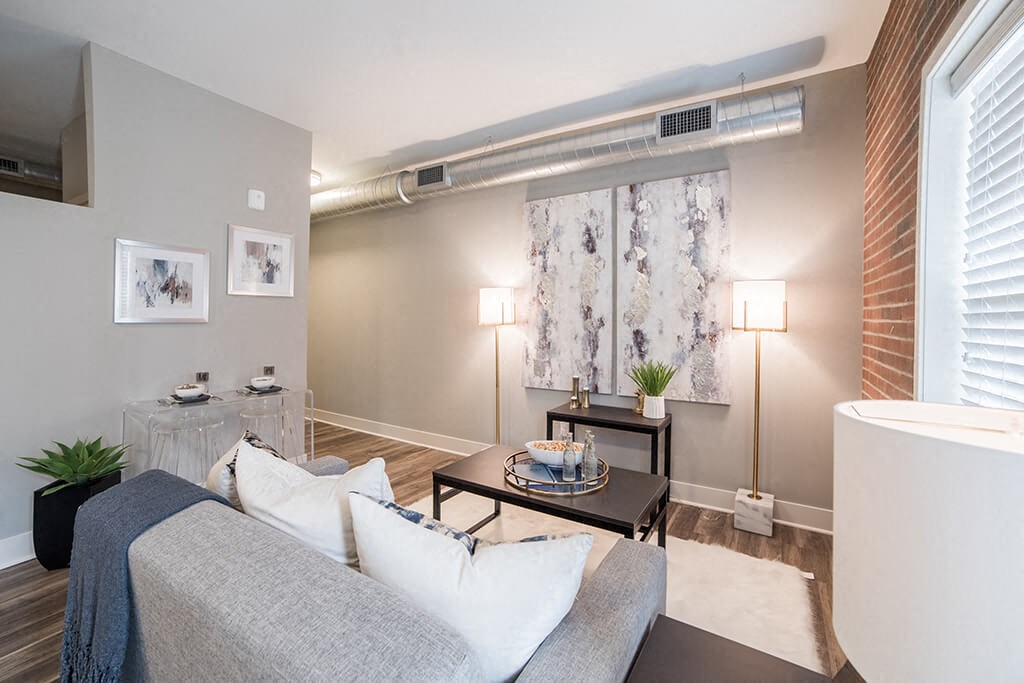 Living Area Interior at The Foundry, South Bend, 46617