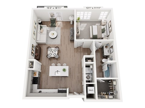 1 bed 1 bath H at Portrait Midtown  Apartments, Carmel, IN