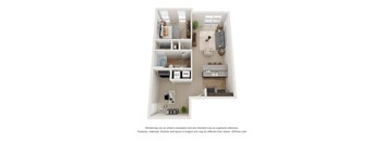 Traub Floor Plan at 310 at Nulu Apartments-Student, Louisville, KY